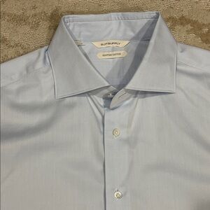 SUITSUPPLY Thomas Mason cotton dress shirt- 16.5 Slim Fit